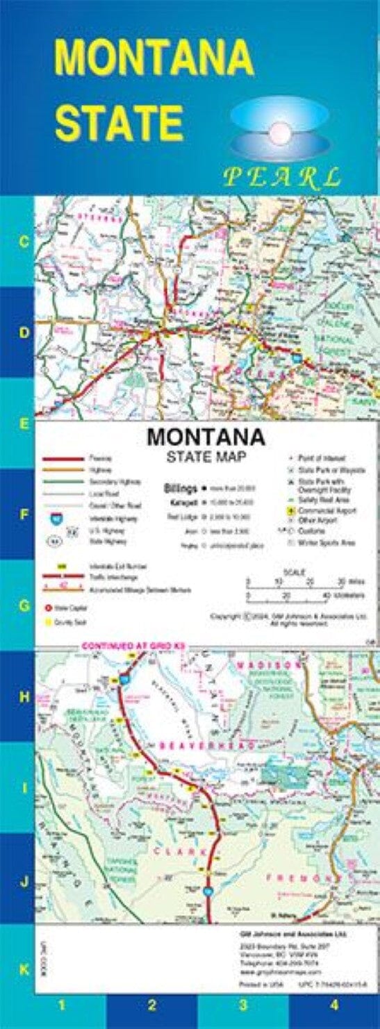 Carte plastifiée - Montana | GM Johnson plan de ville GM Johnson Default Title