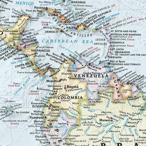 Carte pliée double face - Carte du monde du 125e anniversaire de National Geographic | National Geographic carte routière National Geographic