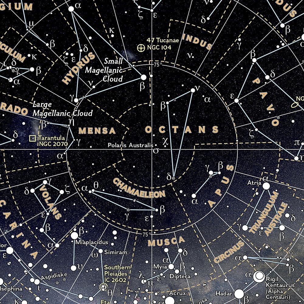 Carte pliée - Ciel nocturne - Hémisphère Sud | National Geographic carte routière National Geographic