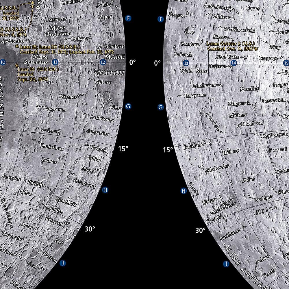 Carte pliée - La lune | National Geographic carte routière National Geographic