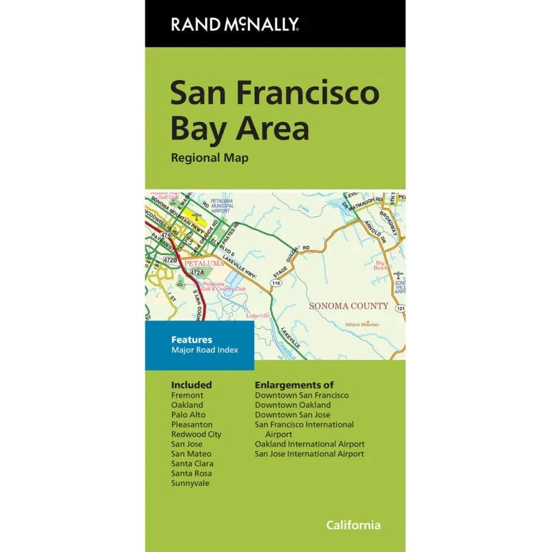 Carte régionale - Baie de San Francisco | Rand McNally carte routière Rand McNally 