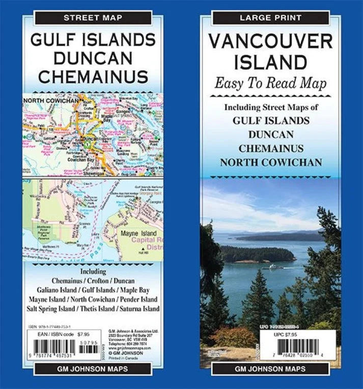 Carte régionale - Île de Vancouver, Canada | GM Johnson carte routière GM Johnson 