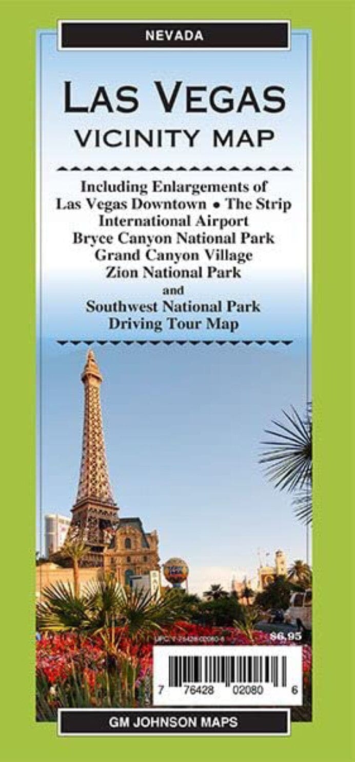 Carte régionale - Las Vegas et environs (Nevada) | GM Johnson plan de ville GM Johnson Default Title