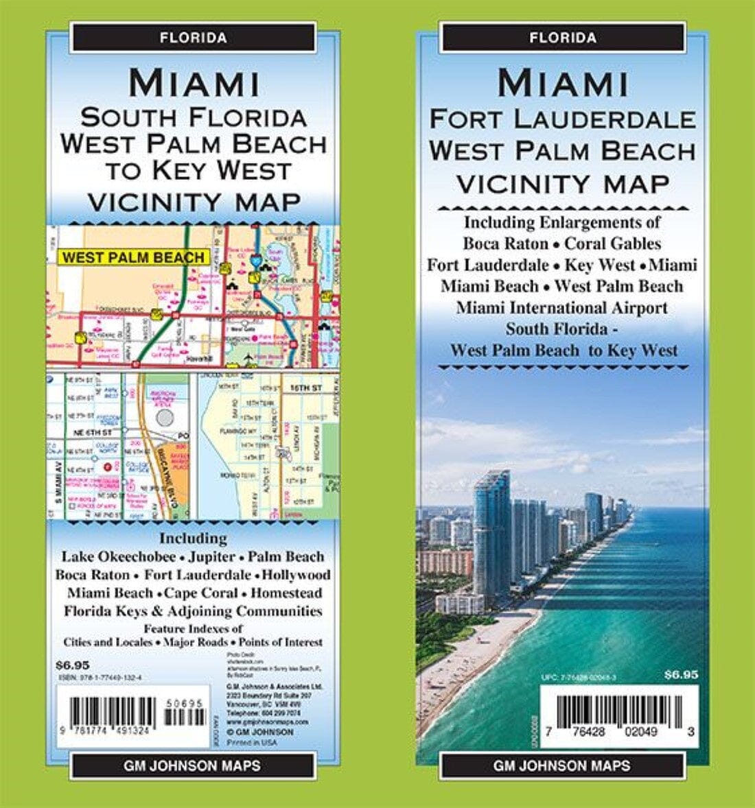 Carte régionale - Miami, Floride | GM Johnson plan de ville GM Johnson Default Title