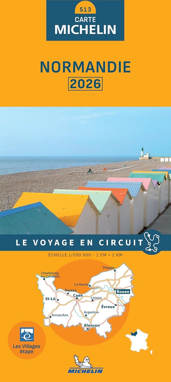 Carte régionale n° 513 - Normandie 2026 | Michelin carte de voyage Michelin 