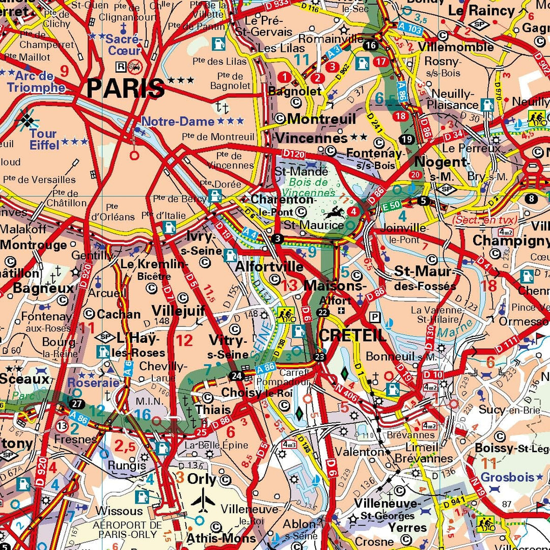 Carte régionale n° 514 - Ile-de-France 2026 | Michelin carte de voyage Michelin 