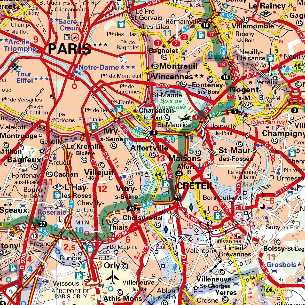 Carte régionale n° 514 - Ile-de-France 2026 | Michelin carte routière Michelin