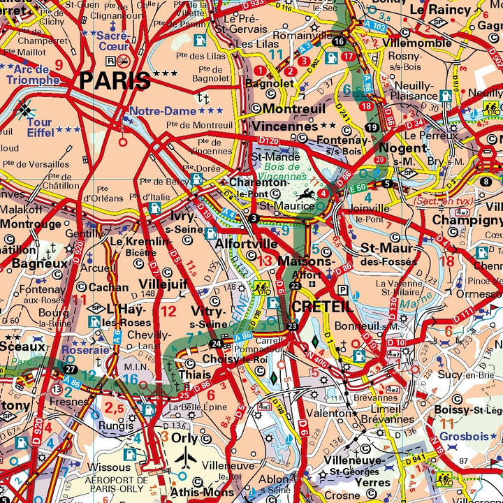 Carte régionale n° 514 - Ile-de-France 2026 | Michelin carte de voyage Michelin 