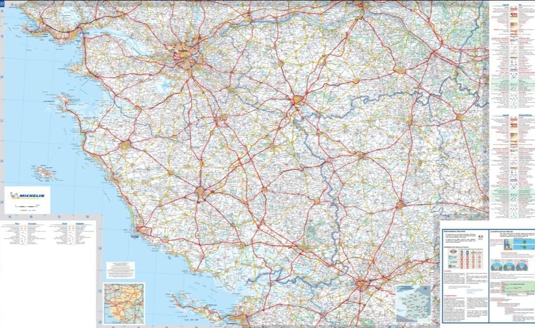 Carte régionale n° 517 - Pays de la Loire 2026 | Michelin carte routière Michelin