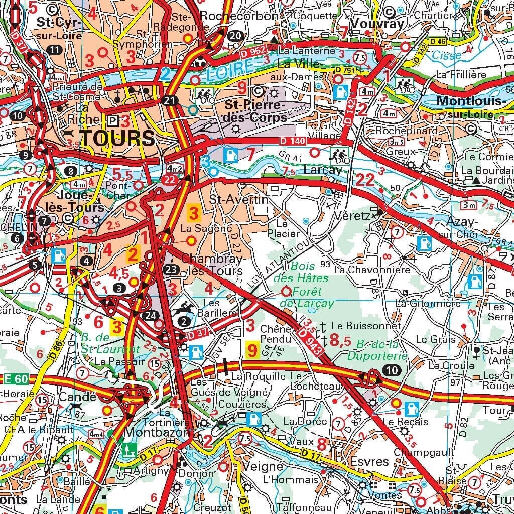 Carte régionale n° 518 - Centre-Val de Loire 2022 | Michelin carte pliée Michelin 