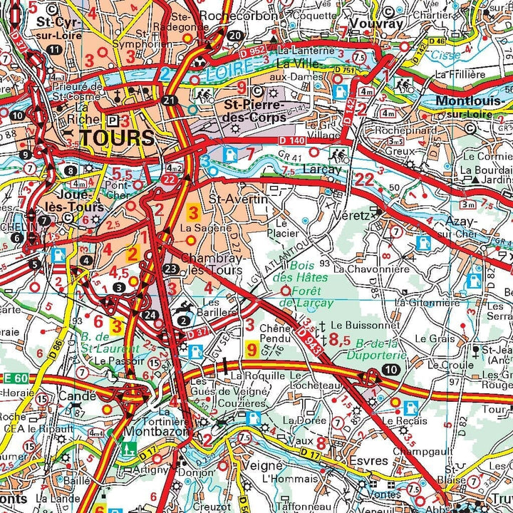 Carte régionale n° 518 - Centre-Val de Loire 2022 | Michelin carte pliée Michelin 