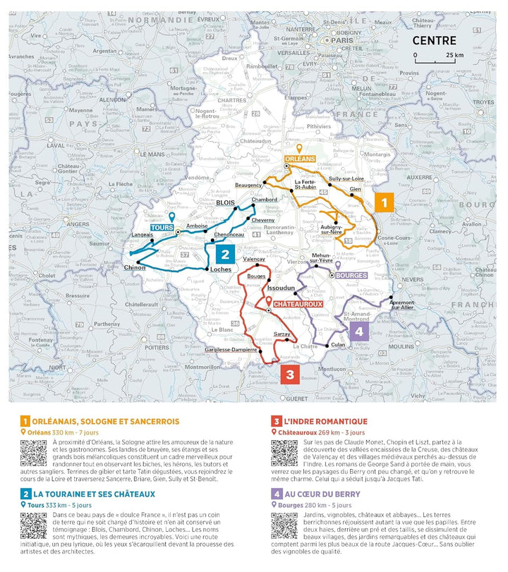Carte régionale n° 518 - Centre-Val de Loire 2026 | Michelin carte de voyage Michelin 
