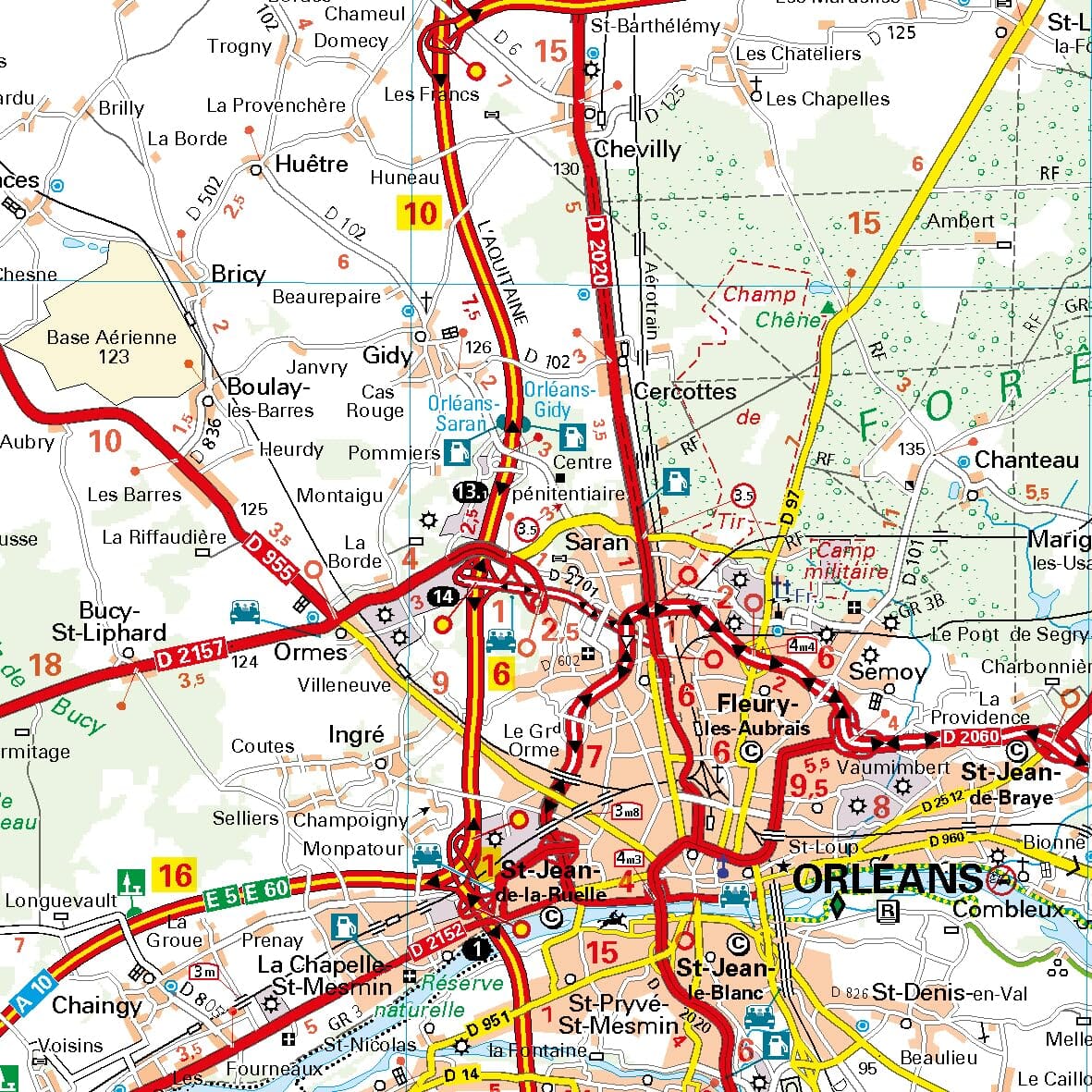 Regional map no. 518 - Centre-Val de Loire 2026 | Michelin – Cartovia