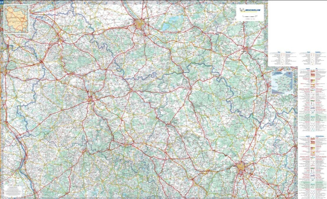 Carte régionale n° 519 - Bourgogne 2026 | Michelin carte routière Michelin