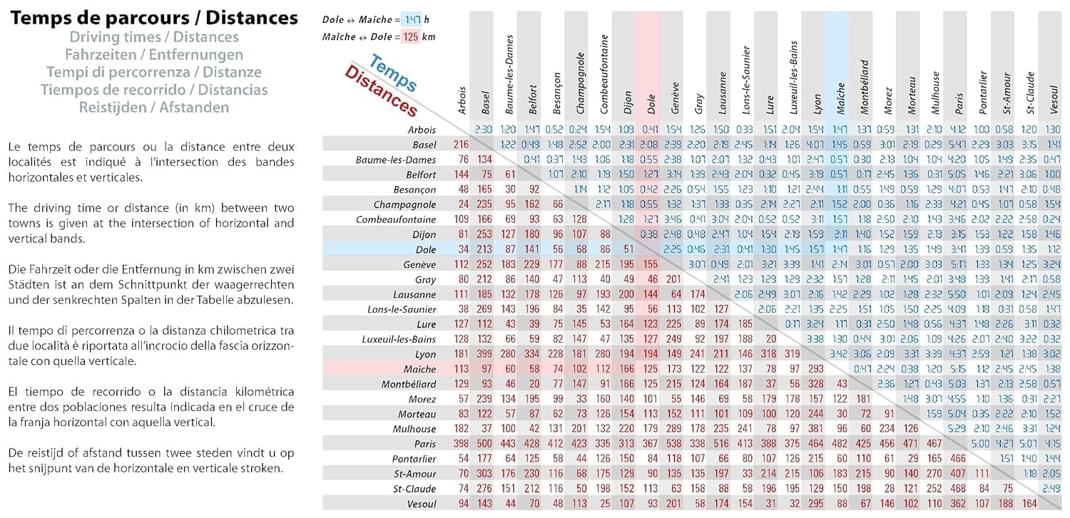 Carte régionale n° 520 - Franche-Comté 2026 | Michelin carte routière Michelin