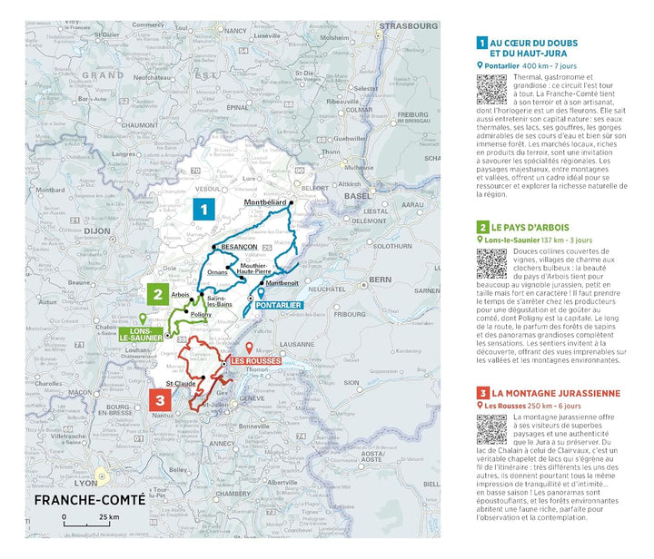 Carte régionale n° 520 - Franche-Comté 2026 | Michelin carte de voyage Michelin 