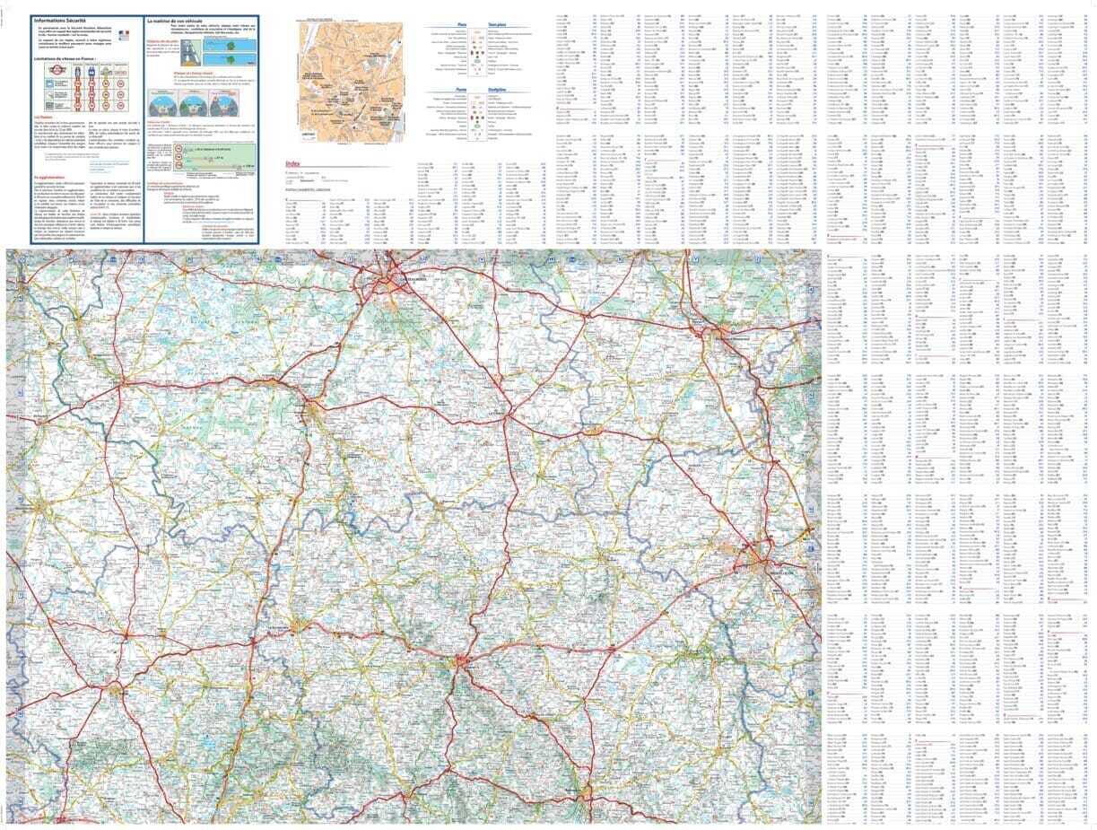 Carte régionale n° 521 - Nouvelle-Aquitaine Nord : Poitou-Charentes, Limousin 2026 | Michelin carte routière Michelin