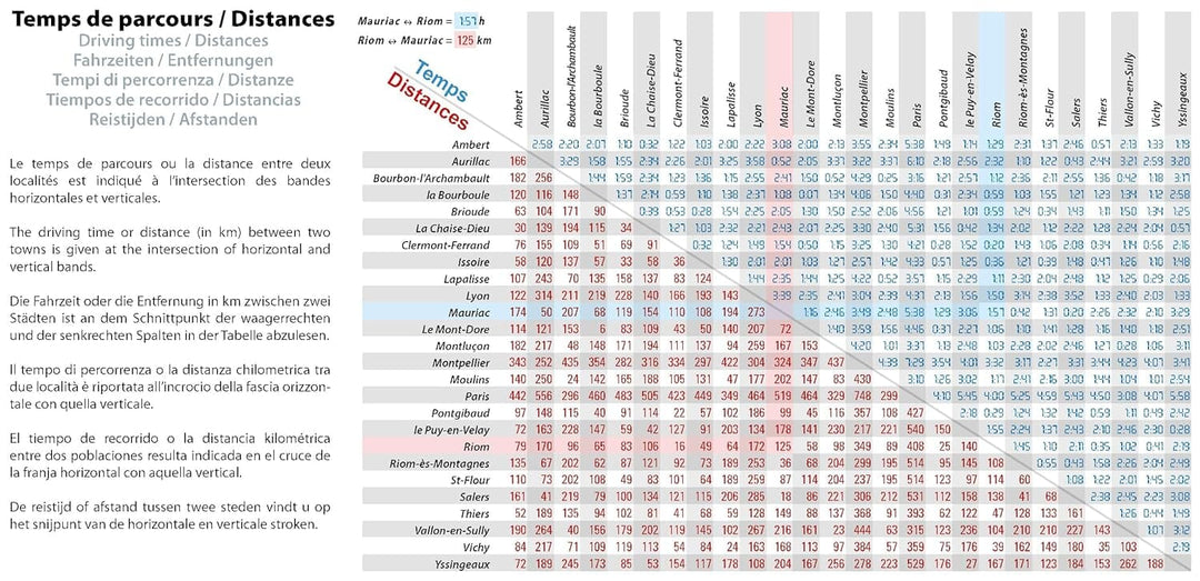Carte régionale n° 522 - Auvergne 2026 | Michelin carte de voyage Michelin 