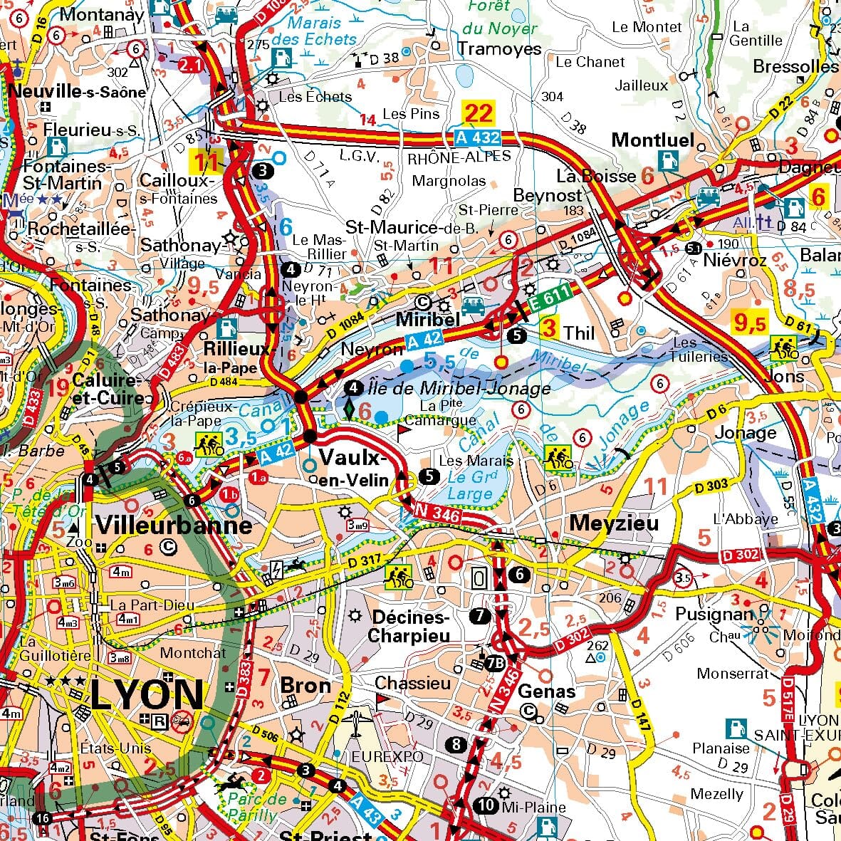 Carte régionale n° 523 - Rhône-Alpes 2026 | Michelin carte routière Michelin