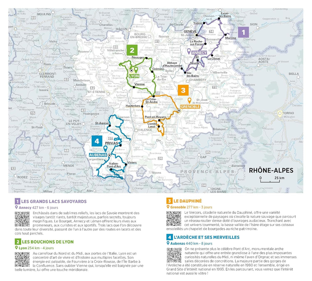 Carte régionale n° 523 - Rhône-Alpes 2026 | Michelin carte de voyage Michelin 
