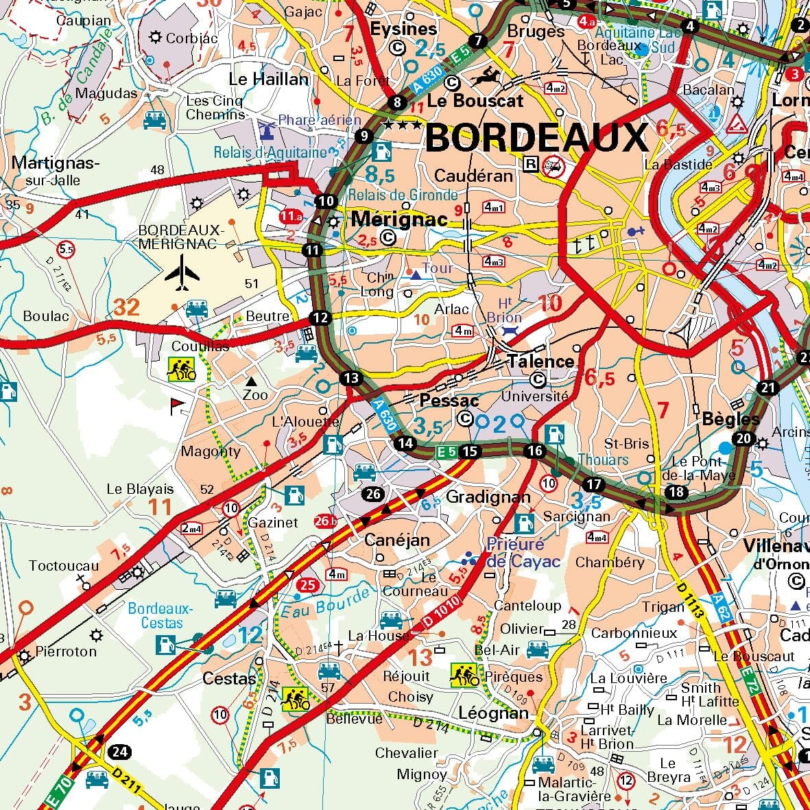 Carte régionale n° 524 - Nouvelle-Aquitaine Sud : Aquitaine 2026 | Michelin carte routière Michelin