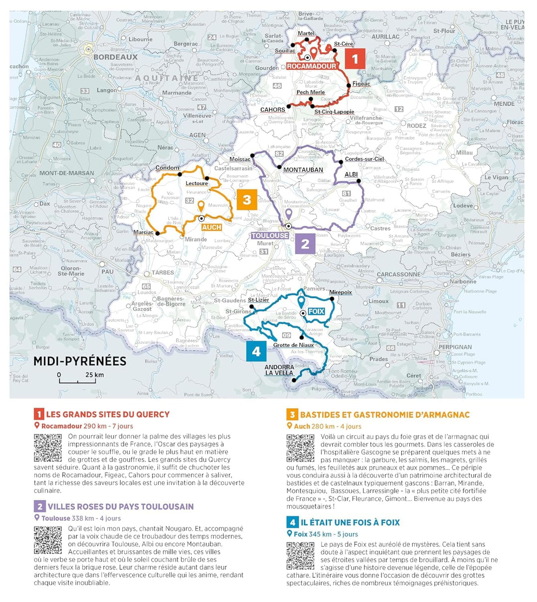 Carte régionale n° 525 - Occitanie Ouest : Midi-Pyrénées 2026 | Michelin carte de voyage Michelin 