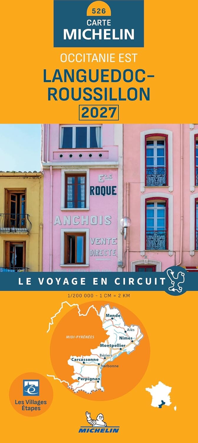 Carte régionale n° 526 - Occitanie Est : Languedoc-Roussillon 2027 | Michelin carte routière Michelin 
