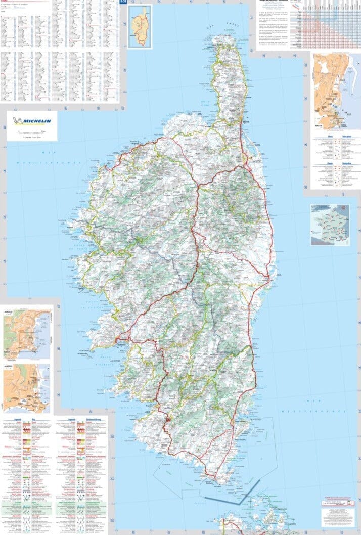 Carte régionale n° 528 - Corse 2026 | Michelin carte routière Michelin
