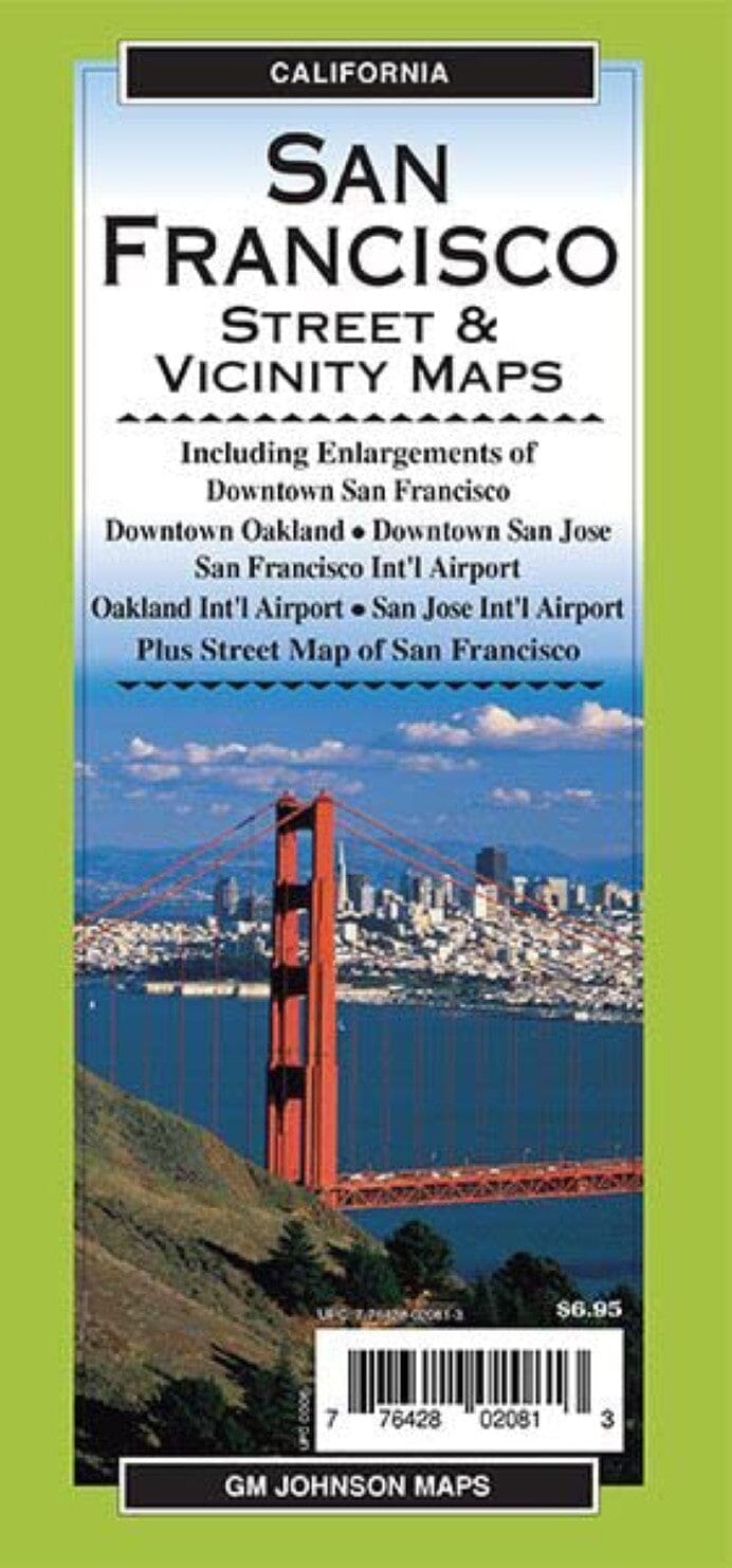 Carte régionale - San Francisco et environs, Californie | GM Johnson plan de ville GM Johnson Default Title