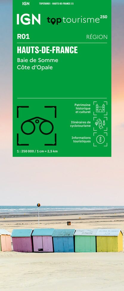 Carte régionale TOP 250 n° 1 - Hauts-De-France - Baie de Somme - Côte d'Opale | IGN carte routière IGN Default Title