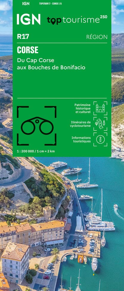 Carte régionale TOP 250 n° 17 - Corse, du Cap Corse aux Bouches de Bonifacio | IGN carte routière IGN Default Title