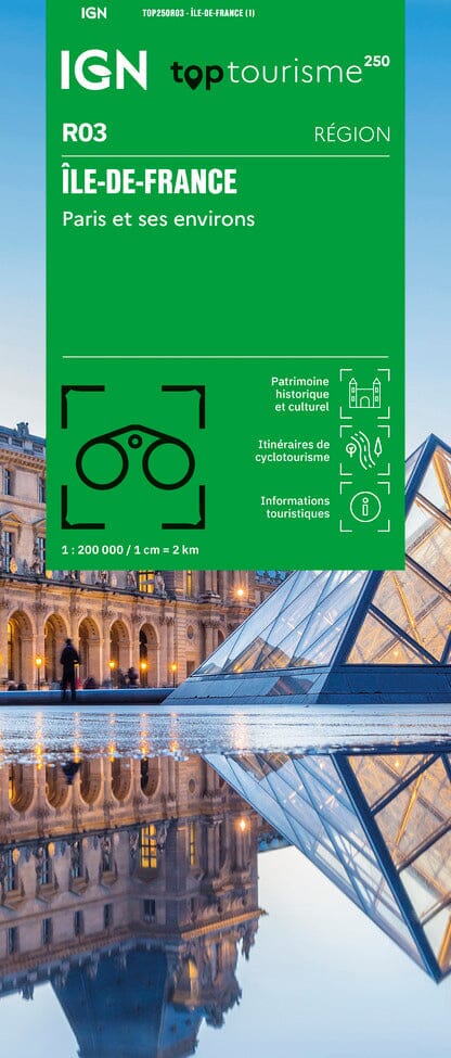 Carte régionale TOP 250 n° 3 - Île-de-France, Paris et ses Environs | IGN carte routière IGN Default Title