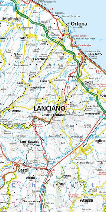 Carte routière - Abruzzes, Molise | Kümmerly & Frey carte routière Kümmerly & Frey