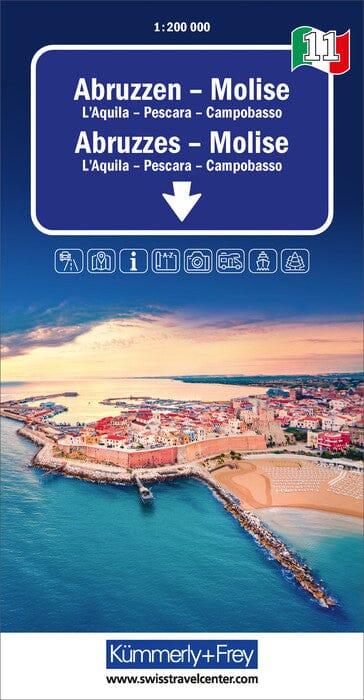 Carte routière - Abruzzes, Molise | Kümmerly & Frey carte routière Kümmerly & Frey