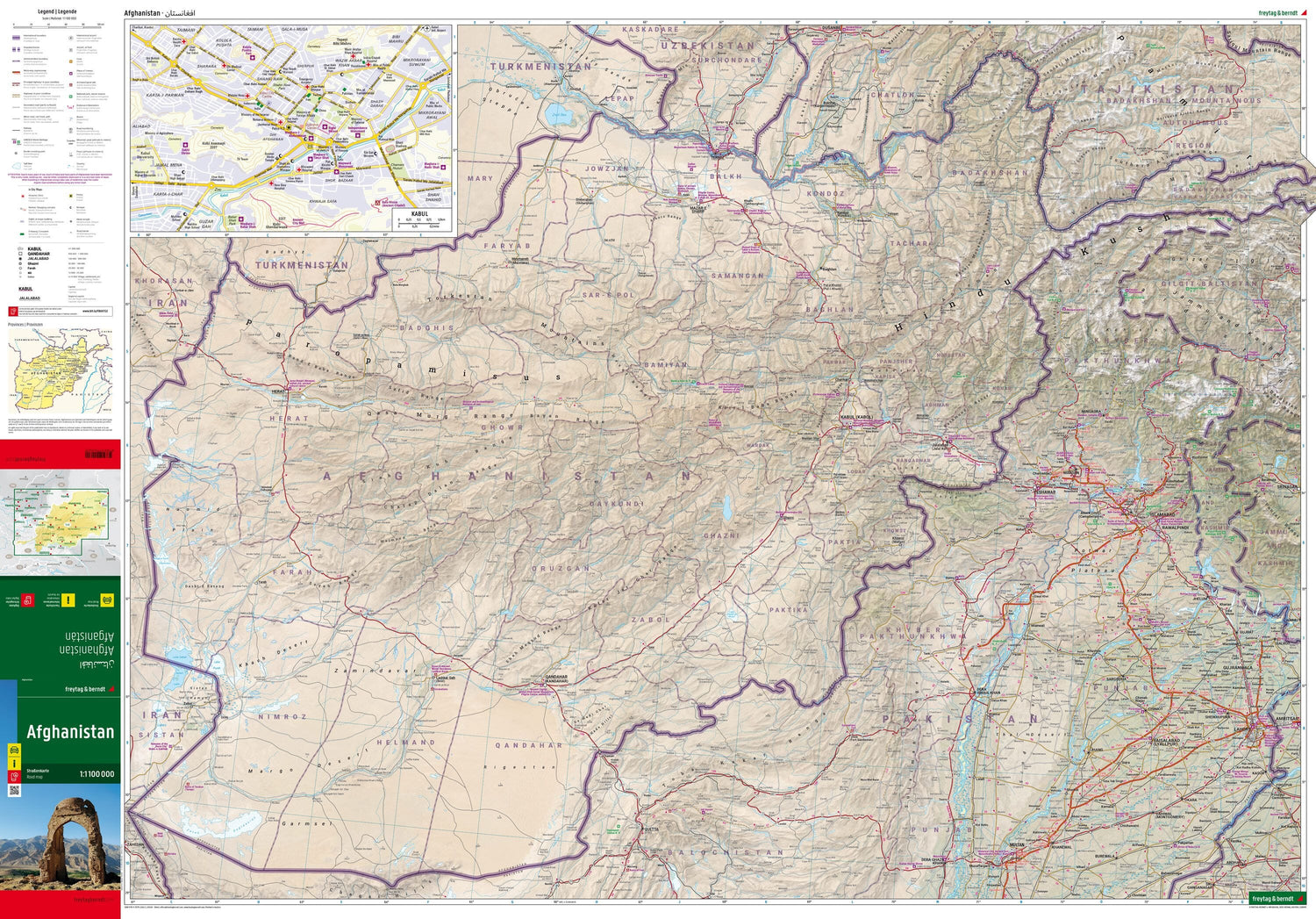 Carte routière - Afghanistan | Freytag & Berndt carte routière Freytag & Berndt