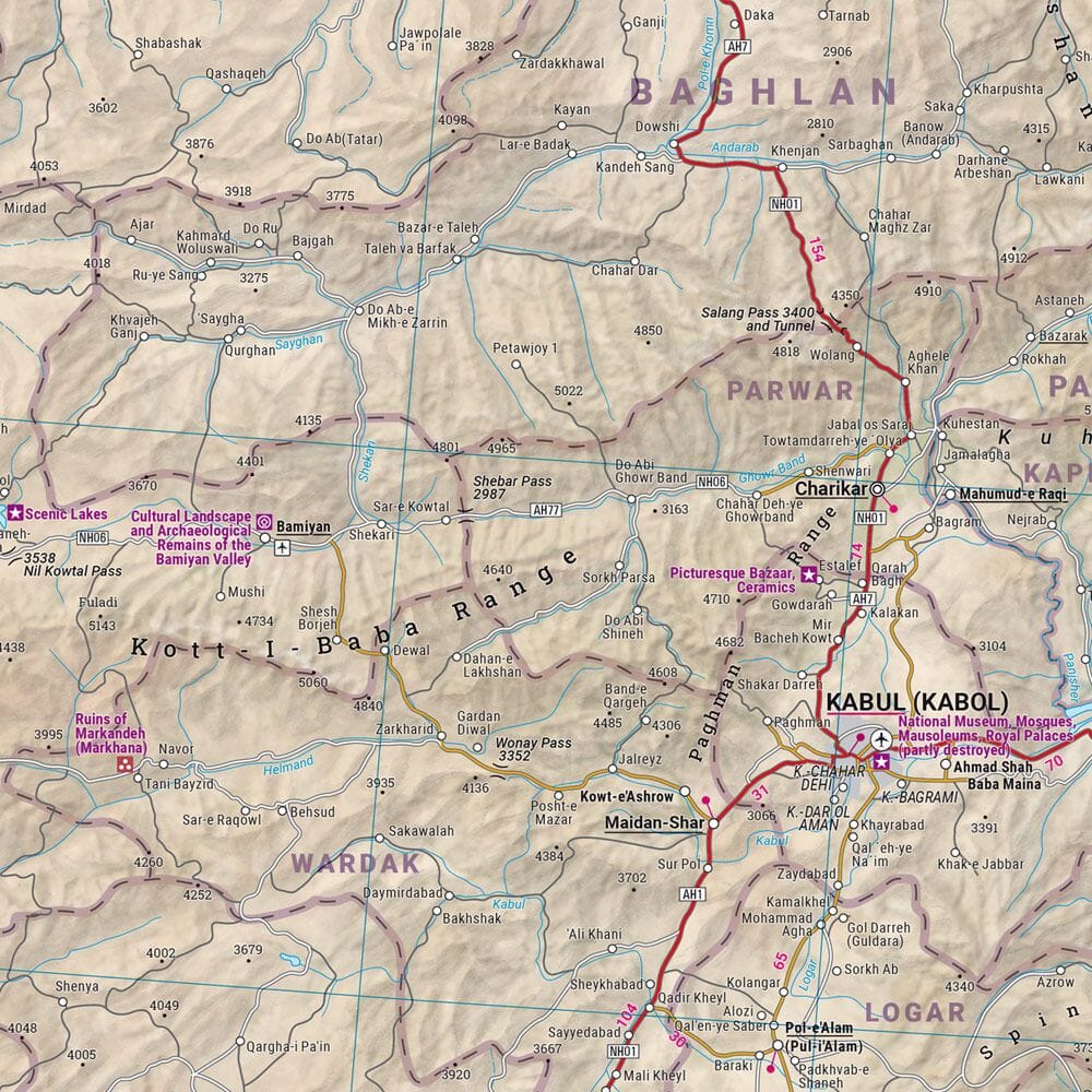 Carte routière - Afghanistan | Freytag & Berndt carte routière Freytag & Berndt