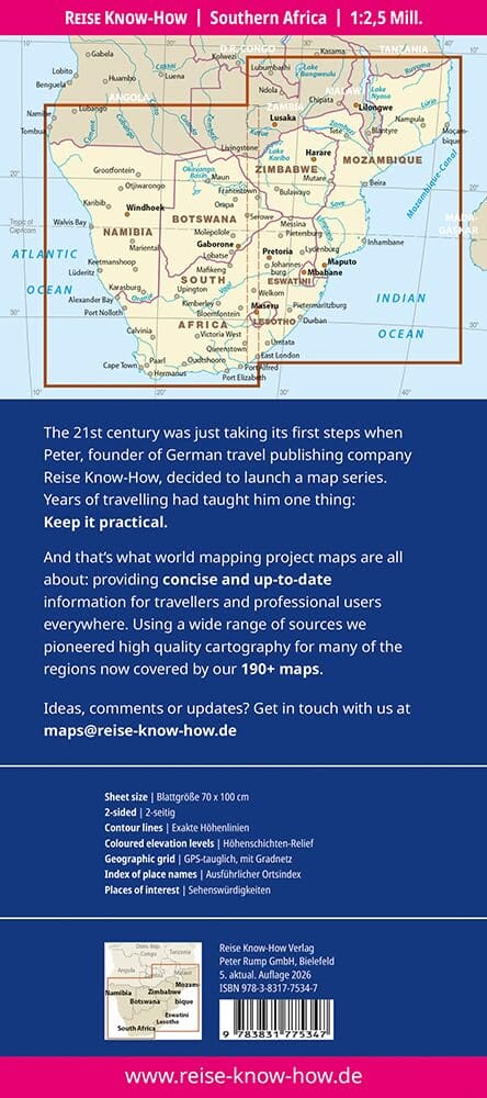 Carte routière - Afrique Australe | Reise Know How carte routière Reise Know-How