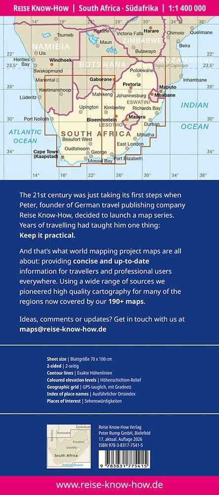Carte routière - Afrique du Sud | Reise Know How carte routière Reise Know-How 