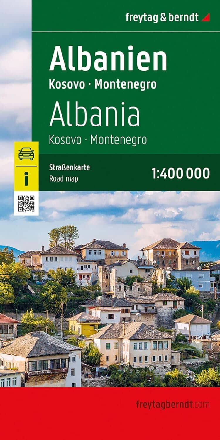 Carte routière - Albanie, Kosovo, Monténégro au 1/400 000, impression recto | Freytag & Berndt carte routière Freytag & Berndt 