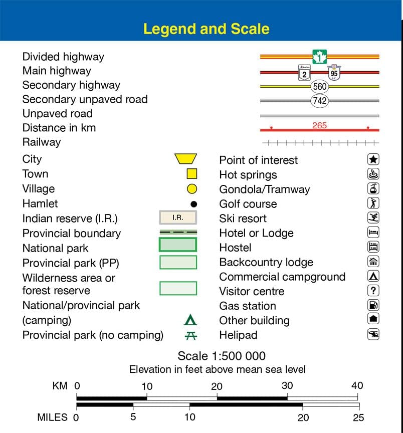 Carte routière - Alberta Sud-Ouest & Colombie Britannique Sud-Est | Gem Trek carte routière Gem Trek Publishing