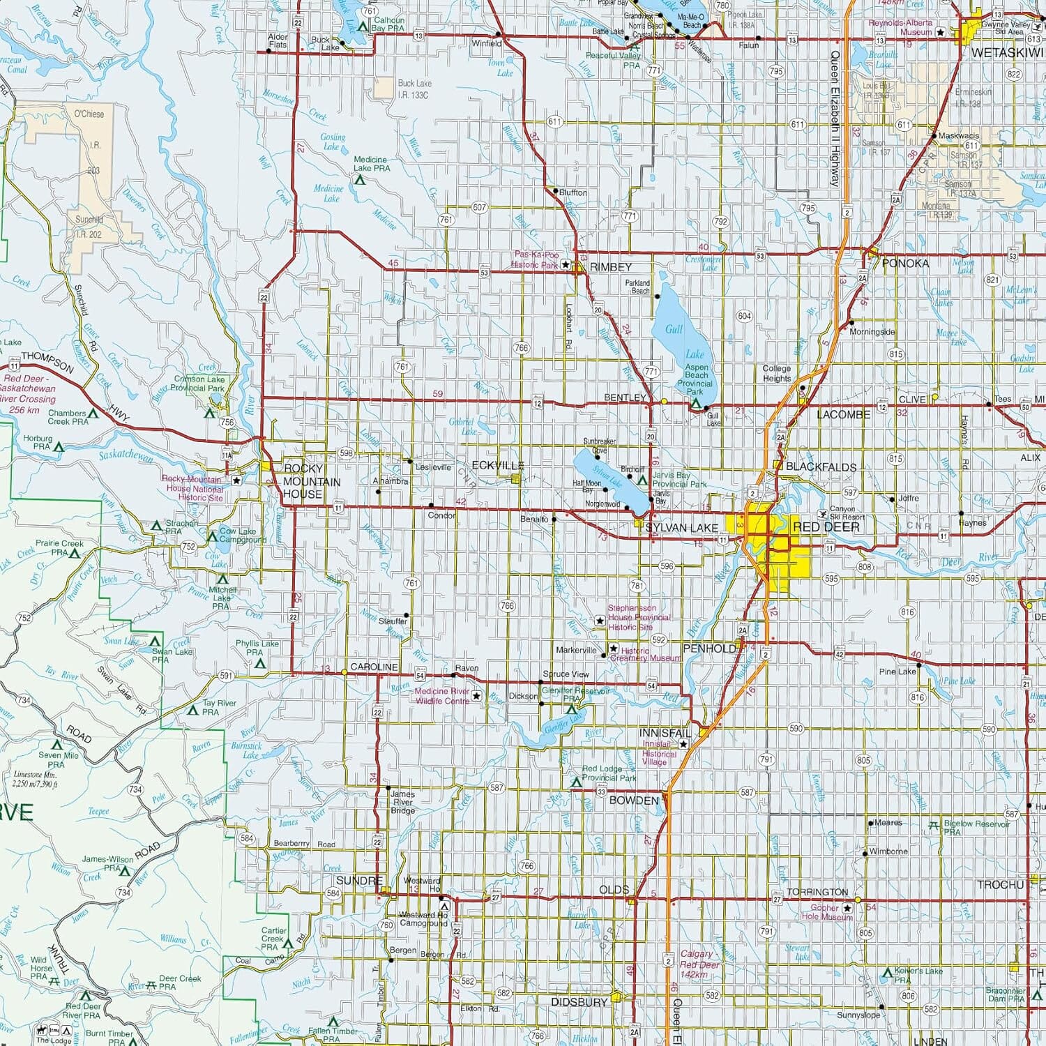 Carte routière - Alberta Sud-Ouest & Colombie Britannique Sud-Est | Gem Trek carte routière Gem Trek Publishing