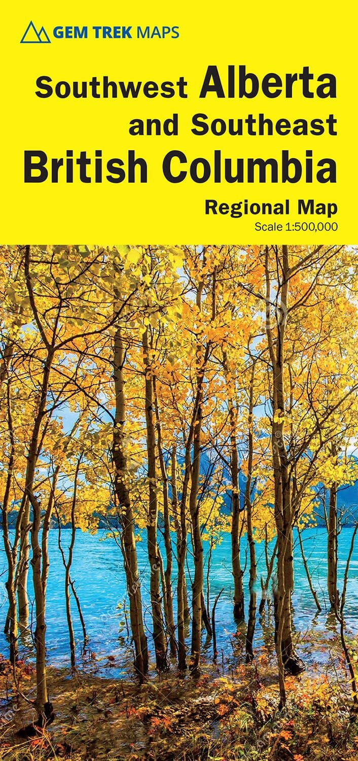Carte routière - Alberta Sud-Ouest & Colombie Britannique Sud-Est | Gem Trek carte routière Gem Trek Publishing