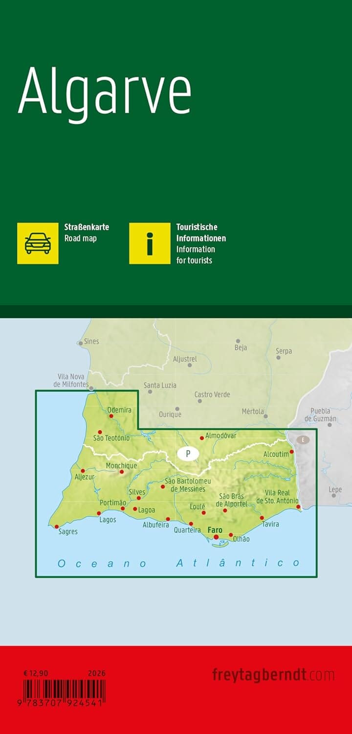 Carte routière - Algarve | Freytag & Berndt carte routière Freytag & Berndt 