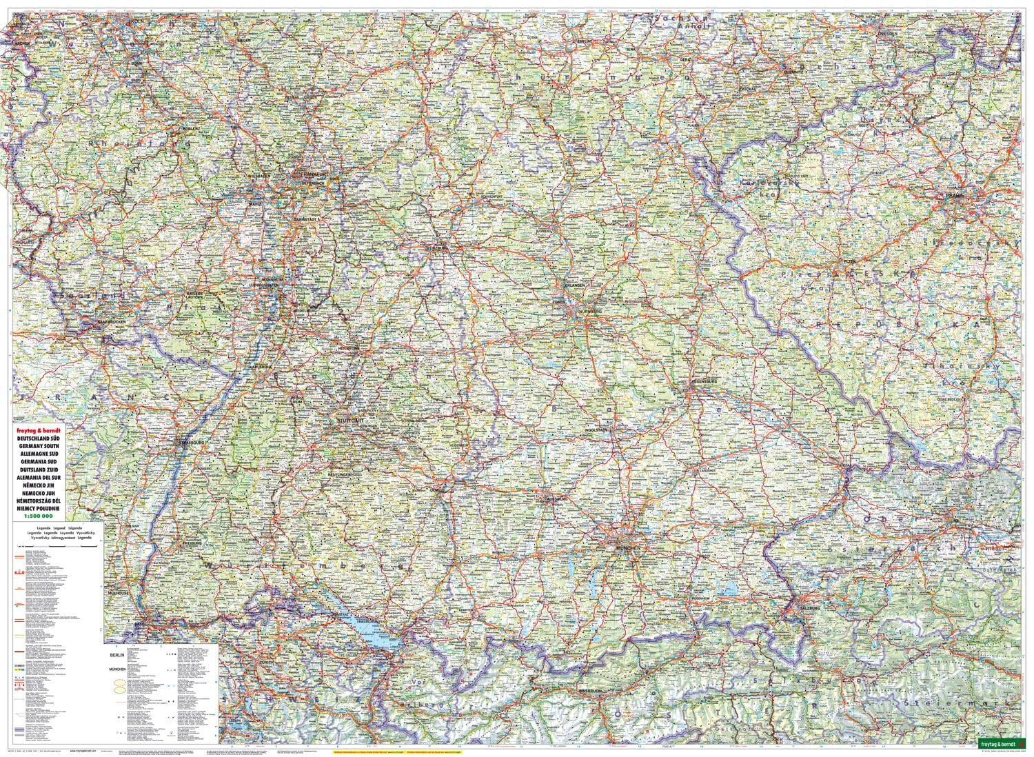 Carte routière - Allemagne au 1 /500 000 | Freytag & Berndt carte routière Freytag & Berndt