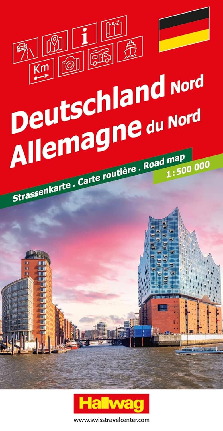 Carte routière - Allemagne du Nord | Hallwag carte routière Hallwag