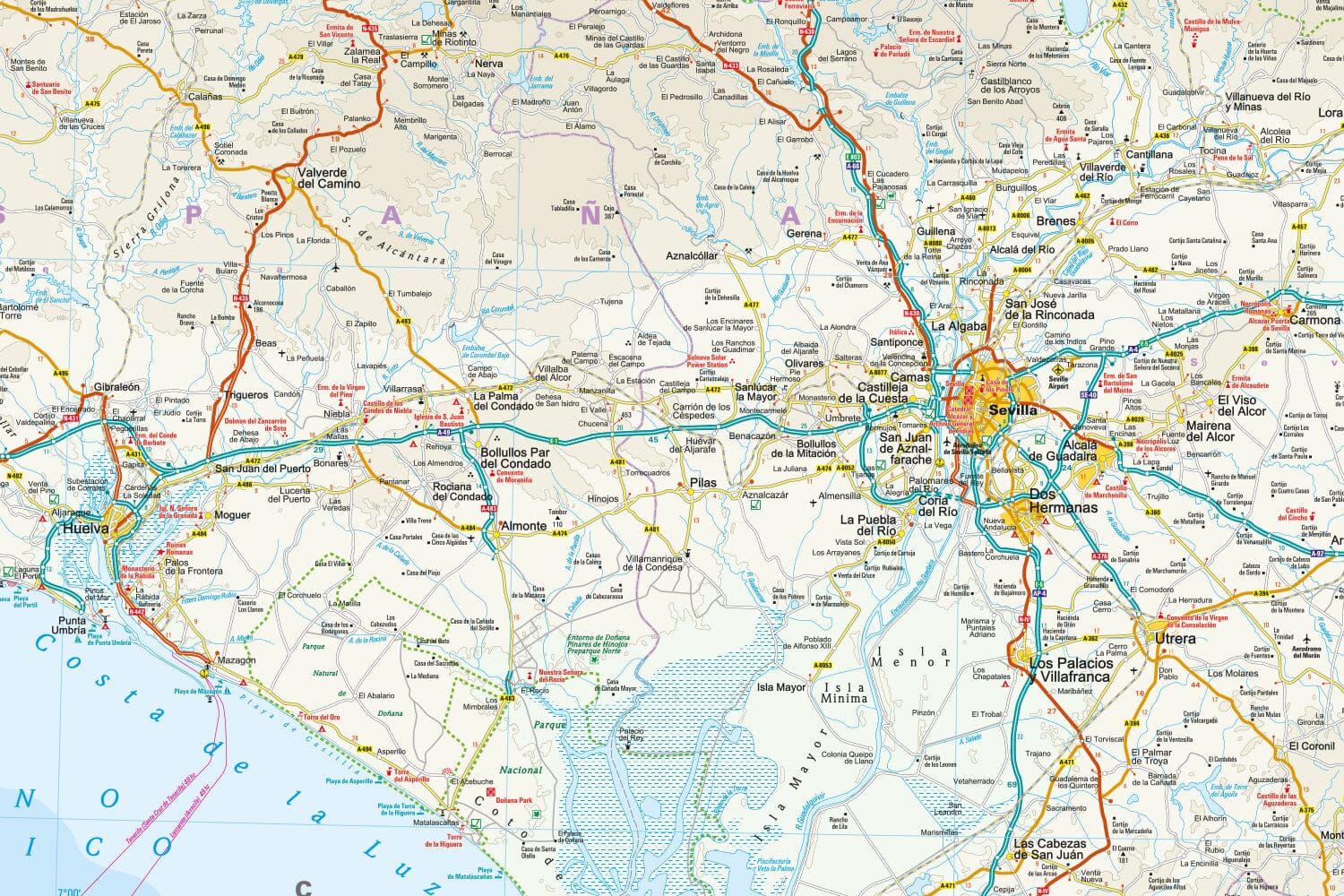 Carte routière - Andalousie | Reise Know How carte routière Reise Know-How