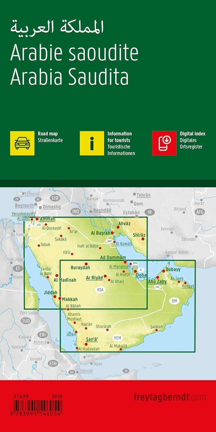 Carte routière - Arabie Saoudite | Freytag & Berndt carte routière Freytag & Berndt 