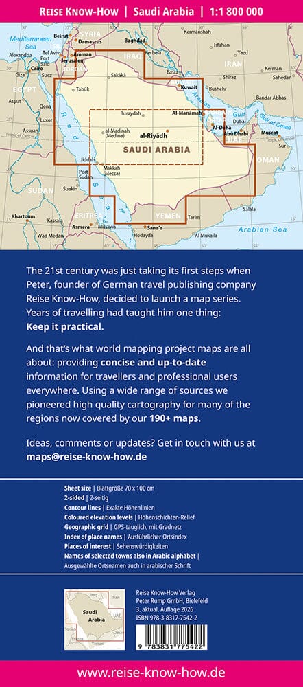 Carte routière - Arabie Saoudite | Reise Know How carte routière Reise Know-How 