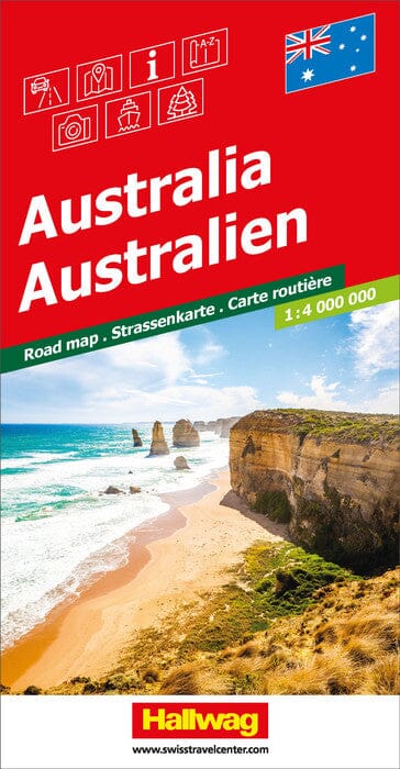 Carte routière - Australie | Hallwag carte routière Hallwag