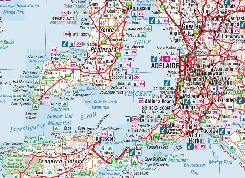 Carte routière - Australie Sud | Hema Maps - Handy map carte routière Hema Maps